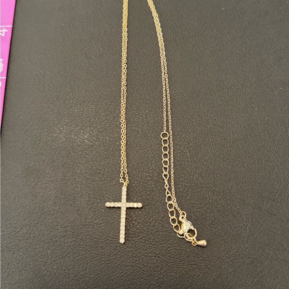 Gold Cross Pendant Necklace